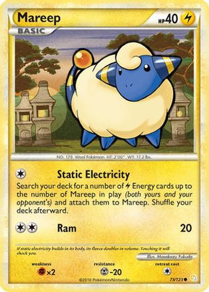 Mareep 73/123 - HeartGold SoulSilver Reverse Holofoil - Poke-Collect