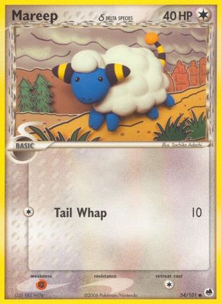 Mareep (Delta Species) 54/101 - Dragon Frontiers Reverse Holofoil - Poke-Collect