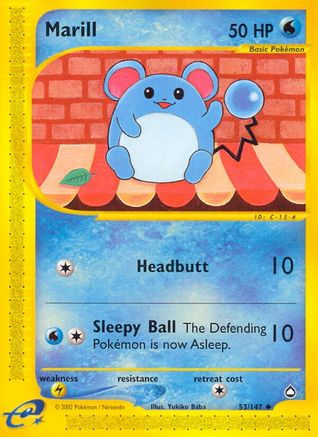 Marill 53/147 - Aquapolis - Poke-Collect