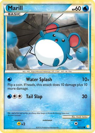 Marill 74/123 - HeartGold SoulSilver Reverse Holofoil - Poke-Collect
