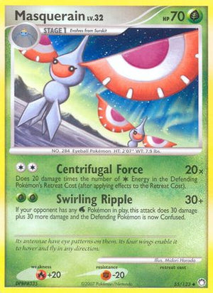 Masquerain 55/123 - Mysterious Treasures Reverse Holofoil - Poke-Collect