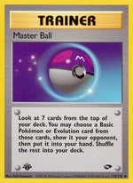 Master Ball 116/132 - Gym Challenge 1st Edition - Poke-Collect