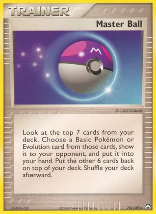 Master Ball 78/108 - Power Keepers Reverse Holofoil - Poke-Collect