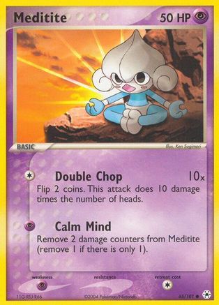 Meditite - 65/101 65/101 - Hidden Legends Reverse Holofoil - Poke-Collect