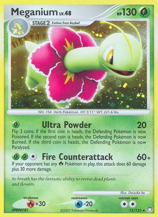 Meganium 13/123 - Mysterious Treasures Reverse Holofoil - Poke-Collect