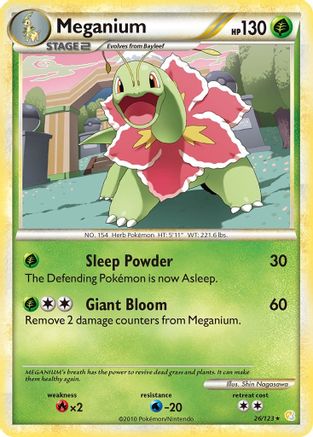 Meganium 26/123 - HeartGold SoulSilver - Poke-Collect