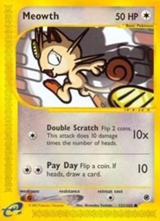 Meowth 121/165 - Expedition Reverse Holofoil - Poke-Collect