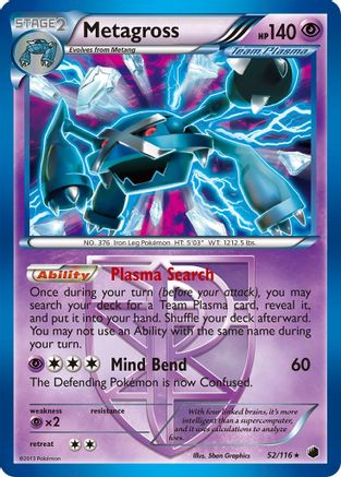 Metagross (Team Plasma) 52/116 - Plasma Freeze Reverse Holofoil - Poke-Collect