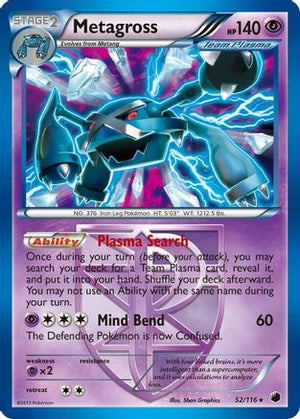 Metagross (Team Plasma) 52/116 - Plasma Freeze Reverse Holofoil - Poke-Collect