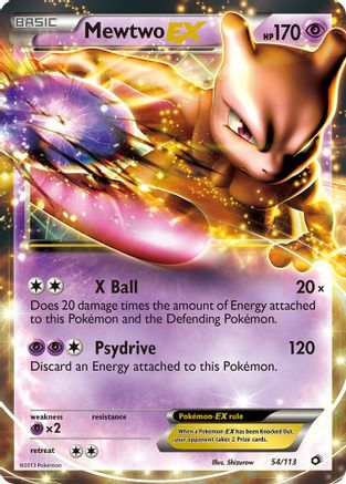 Mewtwo EX 54/113 - Legendary Treasures Holofoil - Poke-Collect