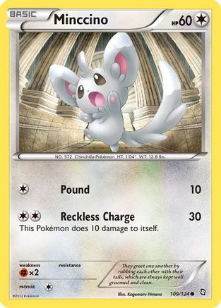 Minccino 109/124 - Dragons Exalted Reverse Holofoil - Poke-Collect