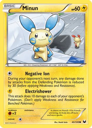 Minun 40/108 - Dark Explorers Reverse Holofoil - Poke-Collect