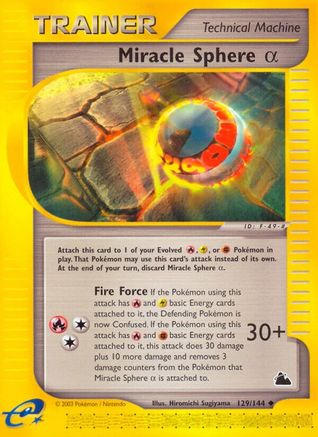 Miracle Sphere Alpha 129/144 - Skyridge - Poke-Collect