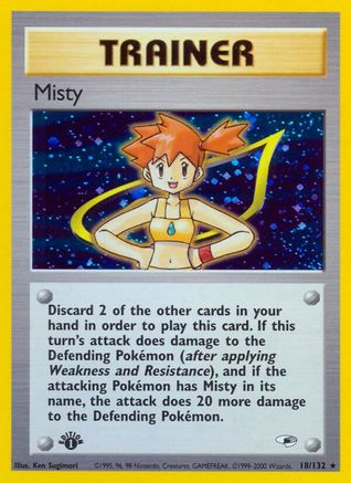 Misty (18) 18/132 - Gym Heroes Unlimited Holofoil - Poke-Collect