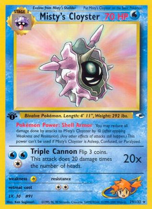 Misty's Cloyster 29/132 - Gym Heroes 1st Edition - Poke-Collect