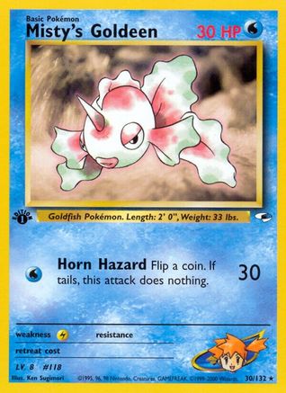 Misty's Goldeen (30) 30/132 - Gym Heroes 1st Edition - Poke-Collect