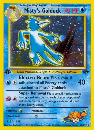 Misty's Golduck 12/132 - Gym Challenge Unlimited Holofoil - Poke-Collect