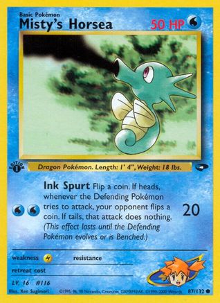Misty's Horsea 87/132 - Gym Challenge 1st Edition - Poke-Collect