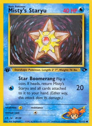 Misty's Staryu 92/132 - Gym Challenge Unlimited - Poke-Collect