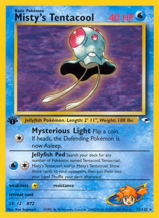 Misty's Tentacool (32) 32/132 - Gym Heroes Unlimited - Poke-Collect