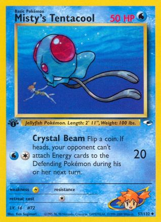 Misty's Tentacool (57) 57/132 - Gym Heroes Unlimited - Poke-Collect