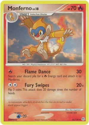 Monferno 56/130 - Diamond and Pearl Reverse Holofoil - Poke-Collect