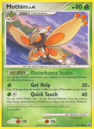 Mothim 42/100 - Majestic Dawn Reverse Holofoil - Poke-Collect