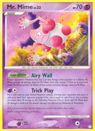Mr. Mime 30/123 - Mysterious Treasures Reverse Holofoil - Poke-Collect