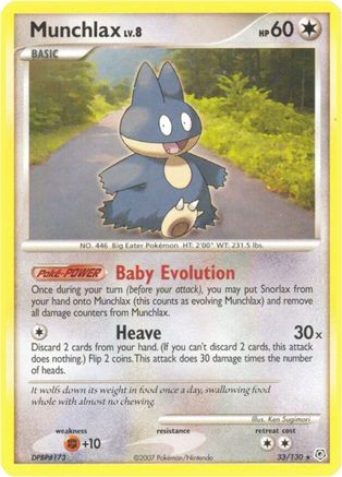 Munchlax 33/130 - Diamond and Pearl Reverse Holofoil - Poke-Collect