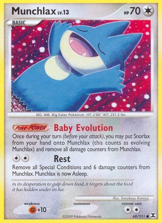 Munchlax (69) 69/111 - Rising Rivals Reverse Holofoil - Poke-Collect