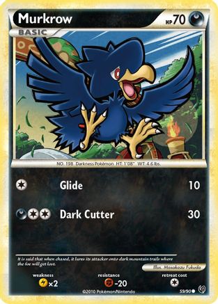 Murkrow (59) 59/90 - Undaunted Reverse Holofoil - Poke-Collect