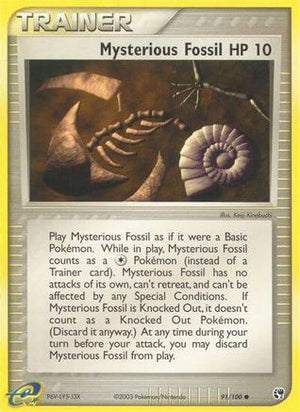 Mysterious Fossil 91/100 - Sandstorm Reverse Holofoil - Poke-Collect