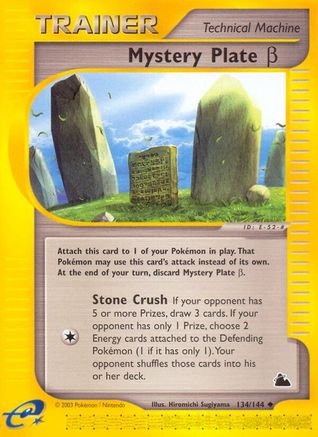 Mystery Plate Beta 134/144 - Skyridge - Poke-Collect