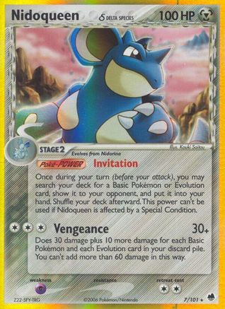 Nidoqueen (Delta Species) 7/101 - Dragon Frontiers Reverse Holofoil - Poke-Collect
