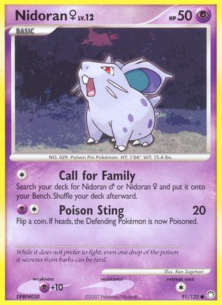 Nidoran F 91/123 - Mysterious Treasures - Poke-Collect