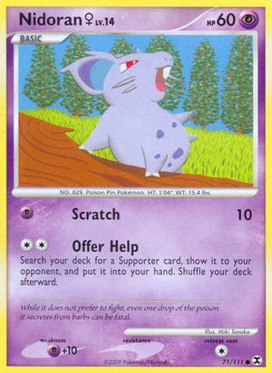 Nidoran F 71/111 - Rising Rivals Reverse Holofoil - Poke-Collect