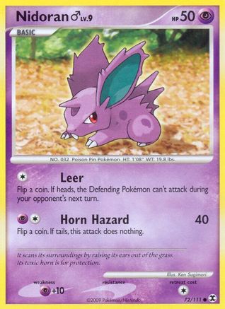 Nidoran M 72/111 - Rising Rivals Reverse Holofoil - Poke-Collect