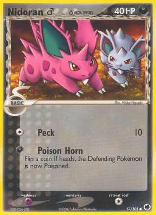Nidoran M (Delta Species) 57/101 - Dragon Frontiers Reverse Holofoil - Poke-Collect