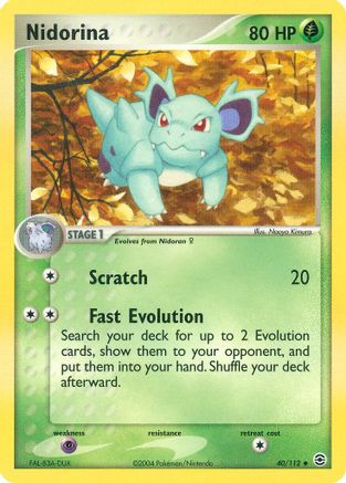 Nidorina 40/112 - FireRed & LeafGreen Reverse Holofoil - Poke-Collect