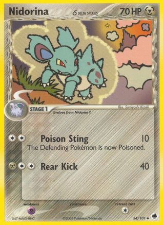 Nidorina (Delta Species) 34/101 - Dragon Frontiers - Poke-Collect