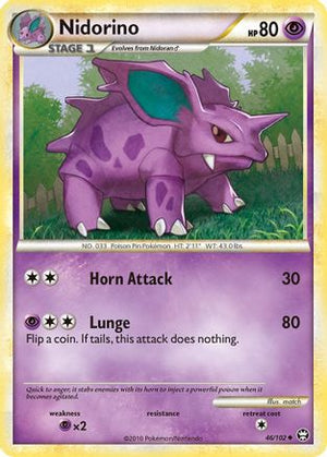 Nidorino 46/102 - Triumphant Reverse Holofoil - Poke-Collect