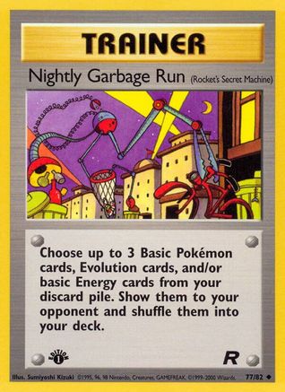 Nightly Garbage Run (Rocket's Secret Machine) 77/82 - Team Rocket 1st Edition - Poke-Collect