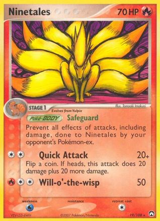 Ninetales 19/108 - Power Keepers Reverse Holofoil - Poke-Collect
