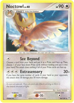 Noctowl 34/130 - Diamond and Pearl Reverse Holofoil - Poke-Collect