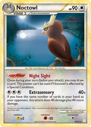 Noctowl 8/123 - HeartGold SoulSilver Reverse Holofoil - Poke-Collect