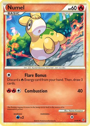 Numel 35/95 - Unleashed Reverse Holofoil - Poke-Collect