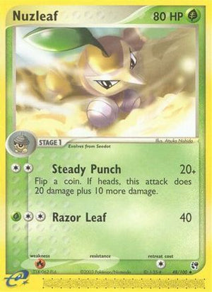 Nuzleaf 48/100 - Sandstorm Reverse Holofoil