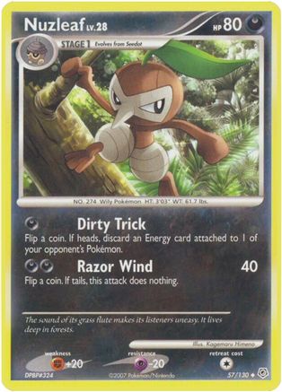 Nuzleaf 57/130 - Diamond and Pearl - Poke-Collect
