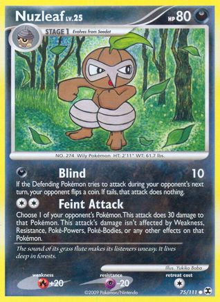 Nuzleaf 75/111 - Rising Rivals Reverse Holofoil - Poke-Collect