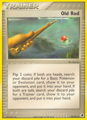 Old Rod 78/101 - Dragon Frontiers Reverse Holofoil - Poke-Collect